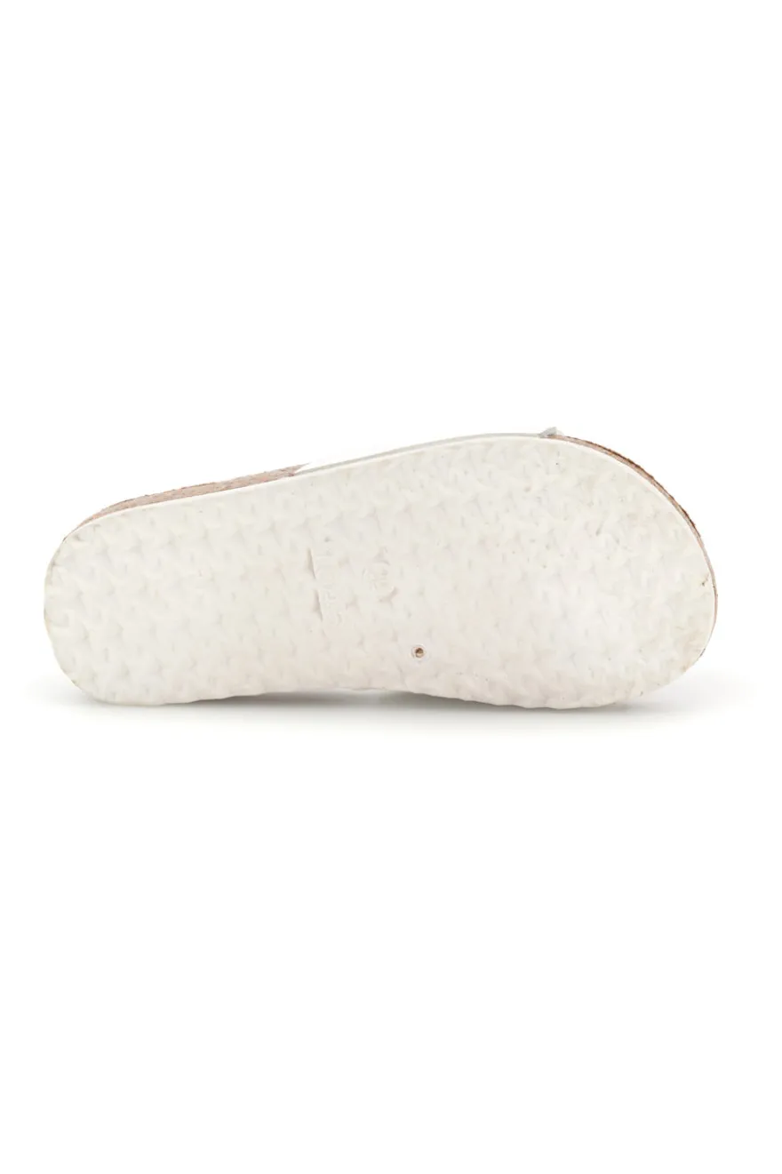 Ciabatte Bianche con Catena Dorata Pitt kids 14614