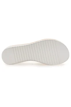 Ciabatte Bianche con Catenina Argento e Platform Pittarello Love 3456