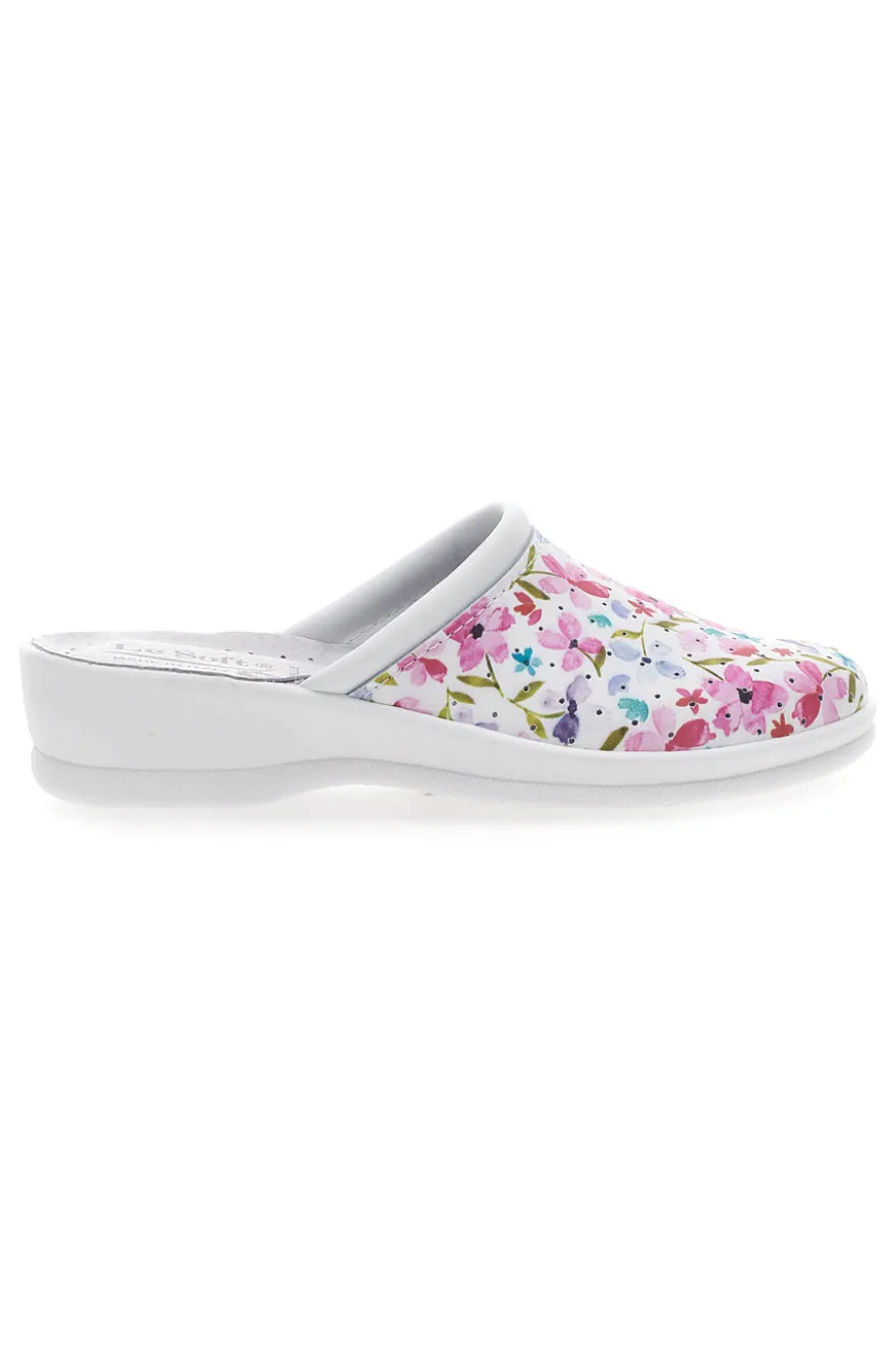 Ciabatte Bianche Con Decorazione Floreale Le Soft 820002