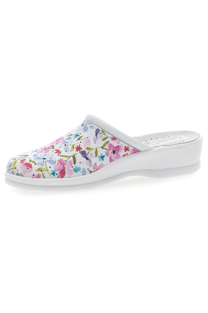 Ciabatte Bianche Con Decorazione Floreale Le Soft 820002
