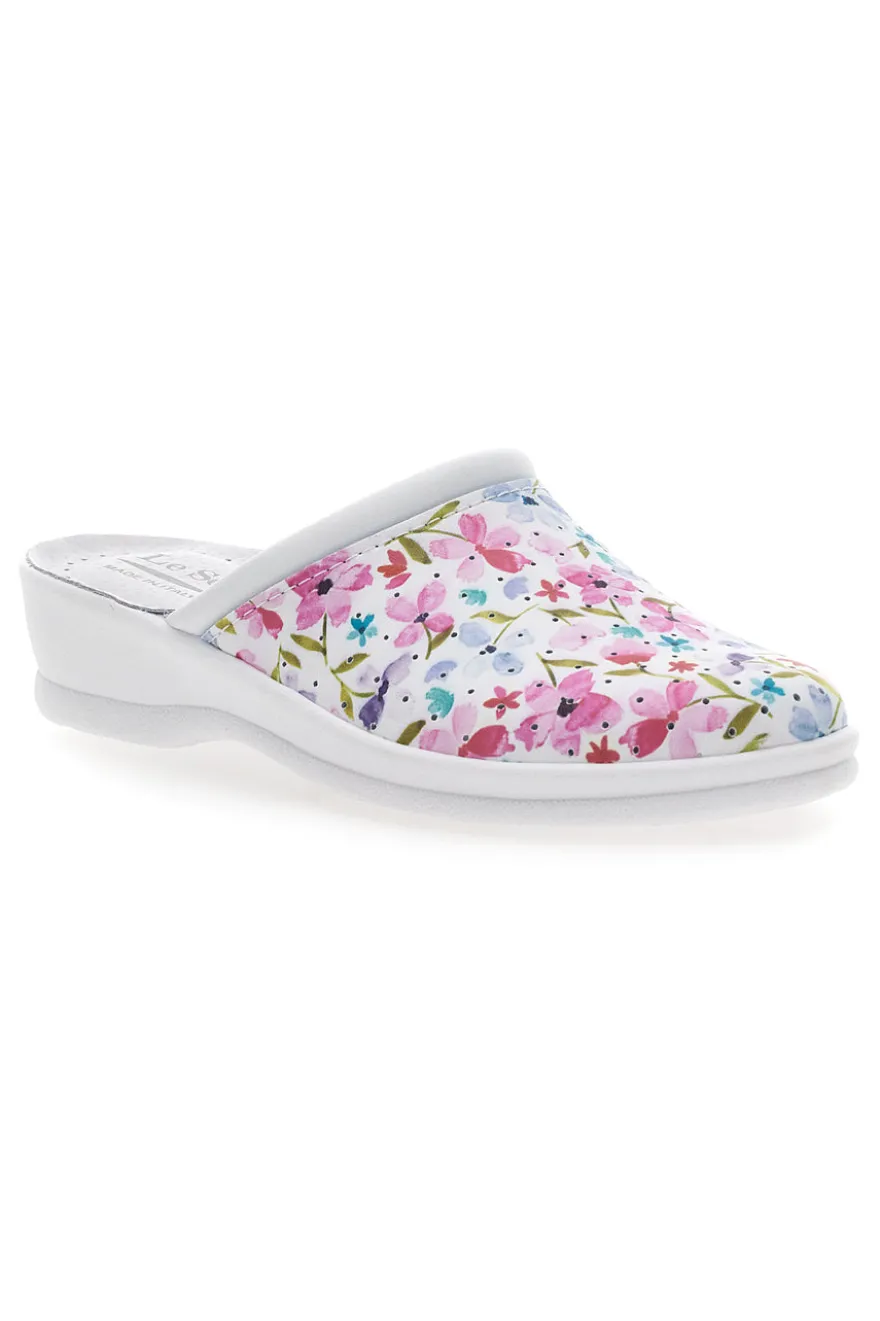 Ciabatte Bianche Con Decorazione Floreale Le Soft 820002