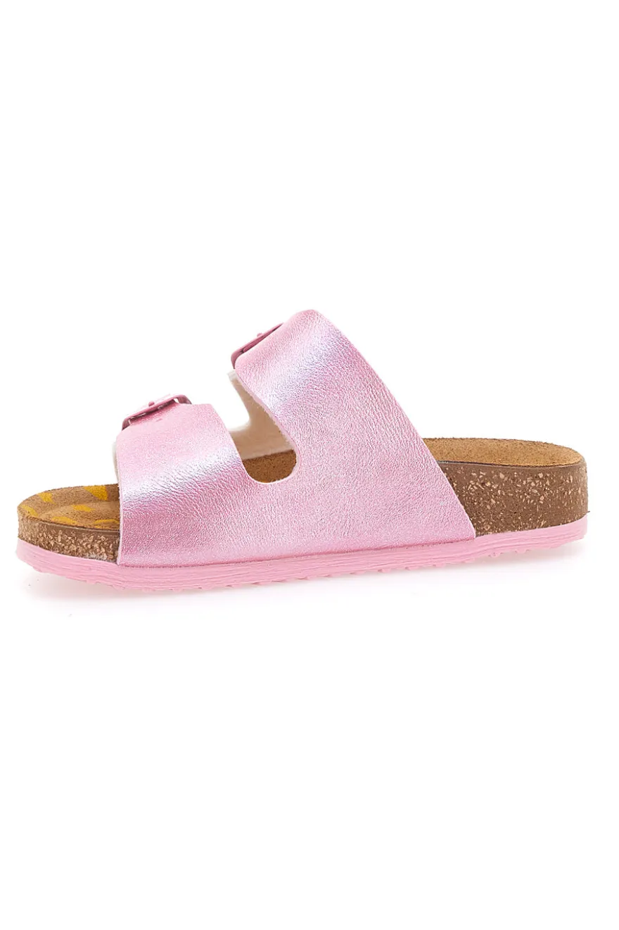 Ciabatte bianche con dettagli rosa Pittarello Bio 257A206SR