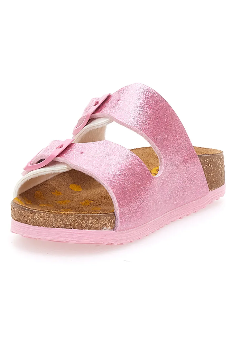 Ciabatte bianche con dettagli rosa Pittarello Bio 257A206SR