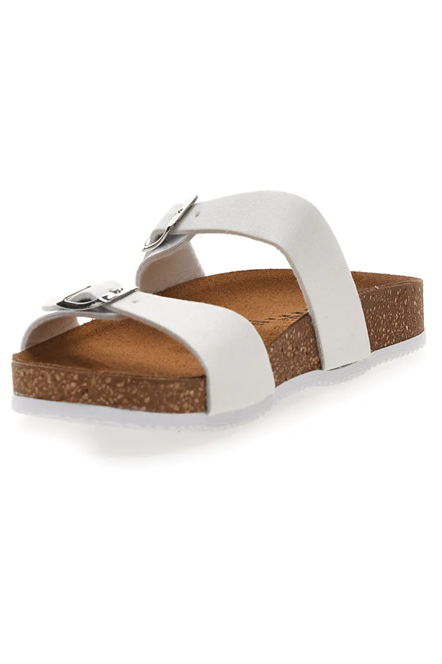 Ciabatte Bianche con Doppia Fibbia Stretta PITTARELLO TIERRA 335A006SR