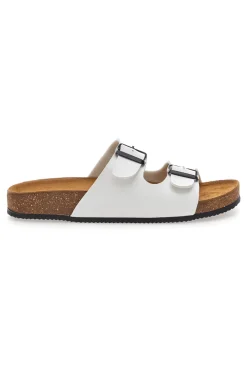 Ciabatte bianche con doppia fibbia e cinturini Pittarello Tierra 335A038SR