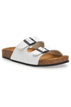 Ciabatte bianche con doppia fibbia e cinturini Pittarello Tierra 335A038SR