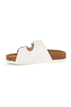 Ciabatte bianche con doppia fascia regolabile Made in Italy in vera pelle Superga S31C731