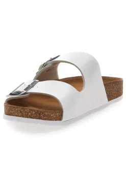 Ciabatte Bianche con Doppia Fibbia Made in Italy PITTARELLO TIERRA 335A00630SR