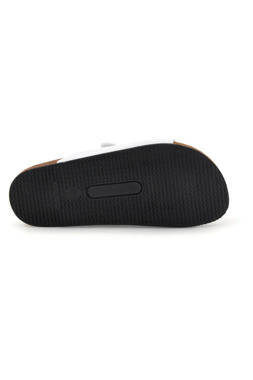 Ciabatte bianche con doppia fibbia Pittarello tierra 335A038SR