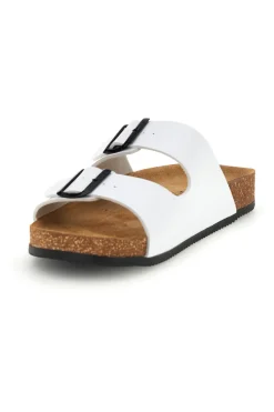 Ciabatte bianche con doppia fibbia Pittarello tierra 335A038SR