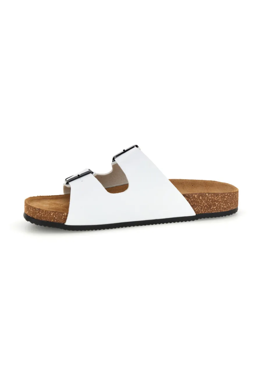 Ciabatte bianche con doppia fibbia Pittarello tierra 335A038SR