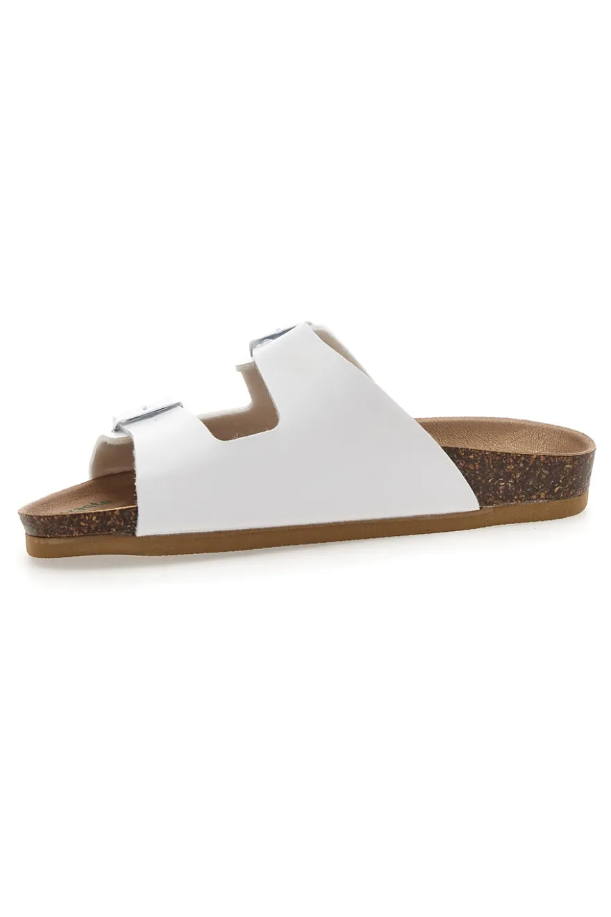 Ciabatte Bianche con Doppia Fibbia Bio Up 25413
