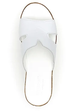 Ciabatte Bianche Con Fascia in Pelle e Platform Alto PITTARELLO 342070428