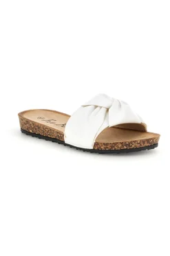 Ciabatte bianche con fascia annodata Fun beach 18107
