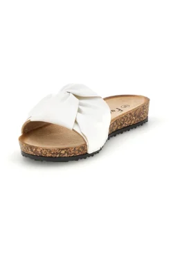 Ciabatte bianche con fascia annodata Fun beach 18107