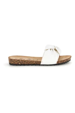 Ciabatte bianche con fascia annodata Fun beach 18107