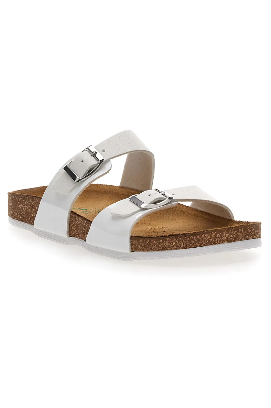 Ciabatte Bianche con Fibbie Pittarello Eco 335006