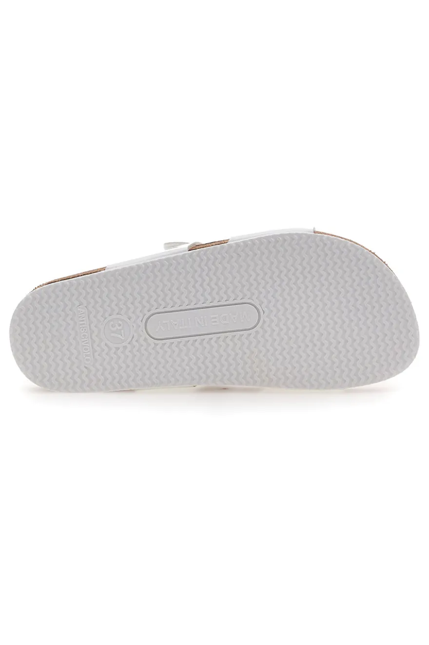Ciabatte Bianche con Fibbie Pittarello Eco 335006