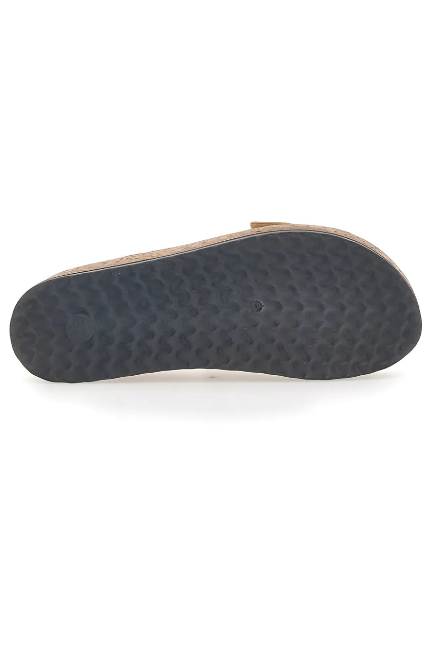Ciabatte Bianche Con Fibbia e Platform In Pelle Inblu 38 Pk