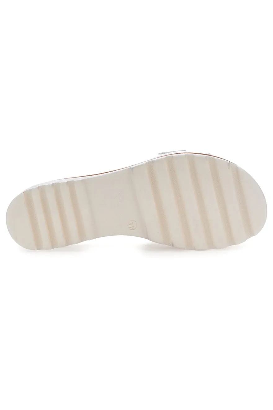 Ciabatte Bianche con Fibbia Decorativa Made in Italy PITTARELLO 356670811