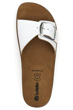 Ciabatte Bianche con Fibbia Regolabile e Sottopiede in Pelle INBLU 41 CP