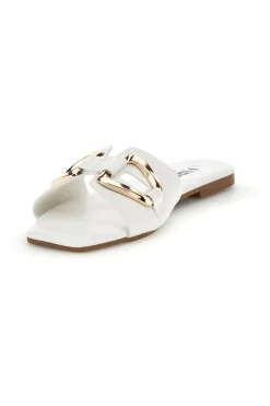 Ciabatte bianche con morsetto The first chic PRE5413
