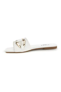 Ciabatte bianche con morsetto The first chic PRE5413