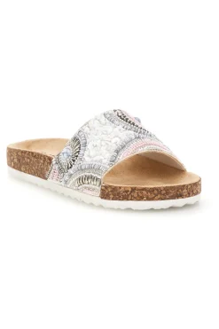 Ciabatte Bianche con Perline Pitt kids 14615