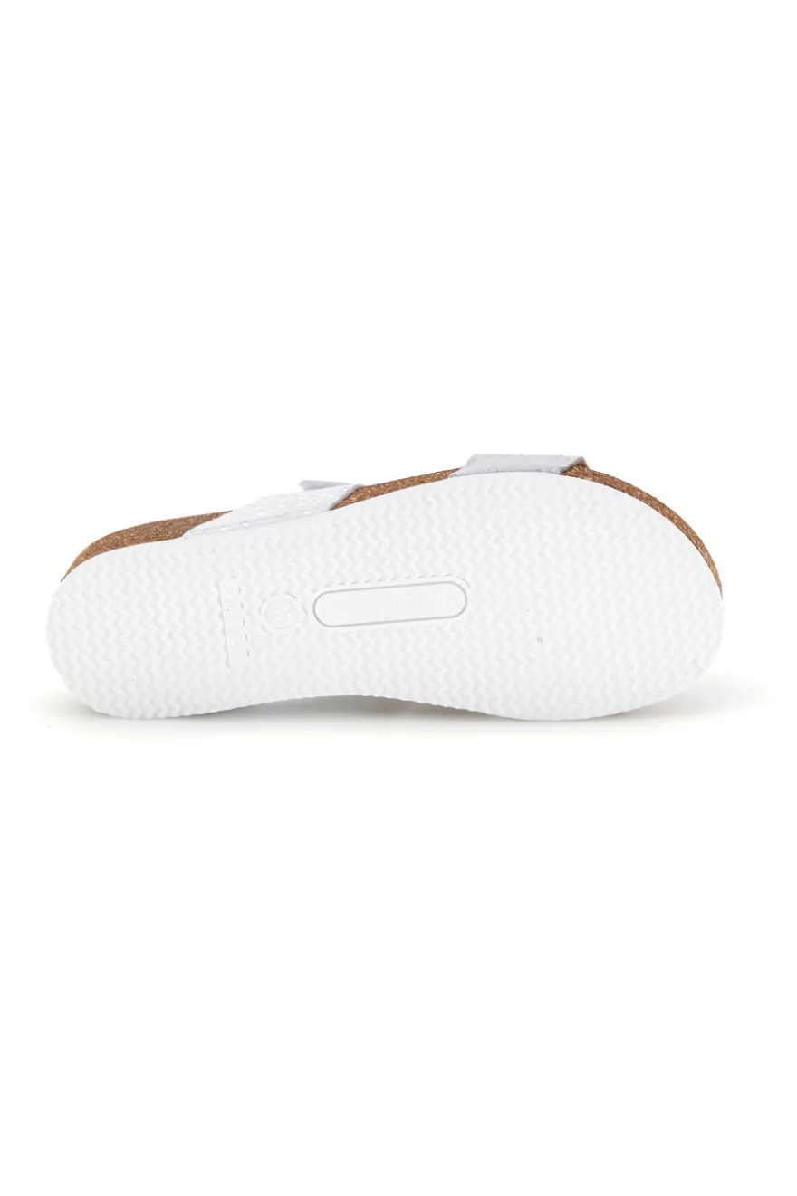 Ciabatte bianche con sottopiede in pelle Pittarello Eco 293A480PR