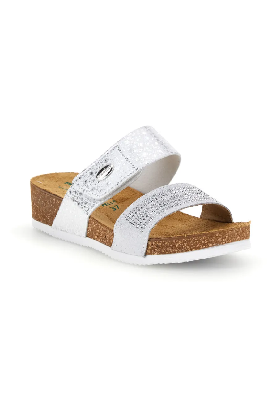 Ciabatte bianche con sottopiede in pelle Pittarello Eco 293A480PR