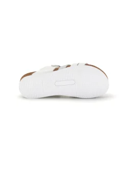 Ciabatte bianche con sottopiede in pelle Pittarello eco 293A410SR