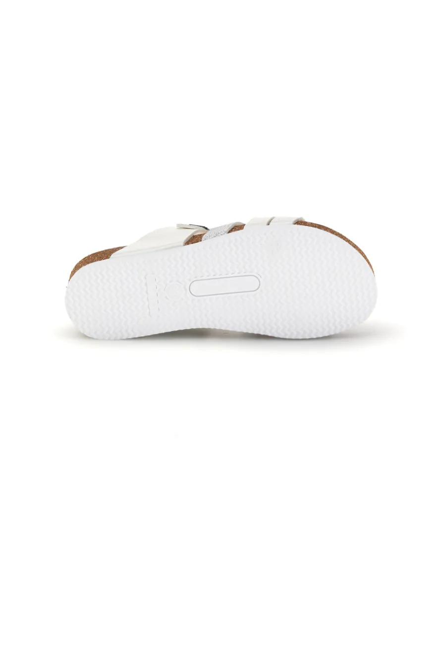Ciabatte bianche con sottopiede in pelle Pittarello eco 293A410SR