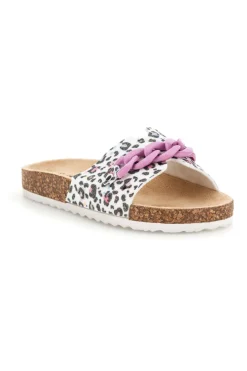 Ciabatte Bianche con Stampa Animalier Pitt kids 14400