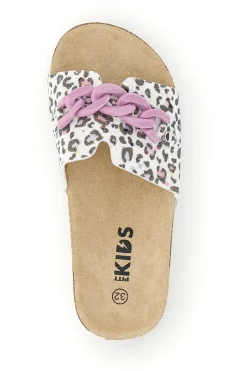Ciabatte Bianche con Stampa Animalier Pitt kids 14400