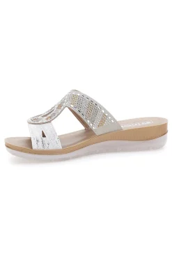 Ciabatte bianche con strass INBLU 42BV