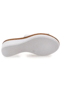 Ciabatte Bianche Con Zeppa con Fascia in Pelle PITTARELLO 28004525