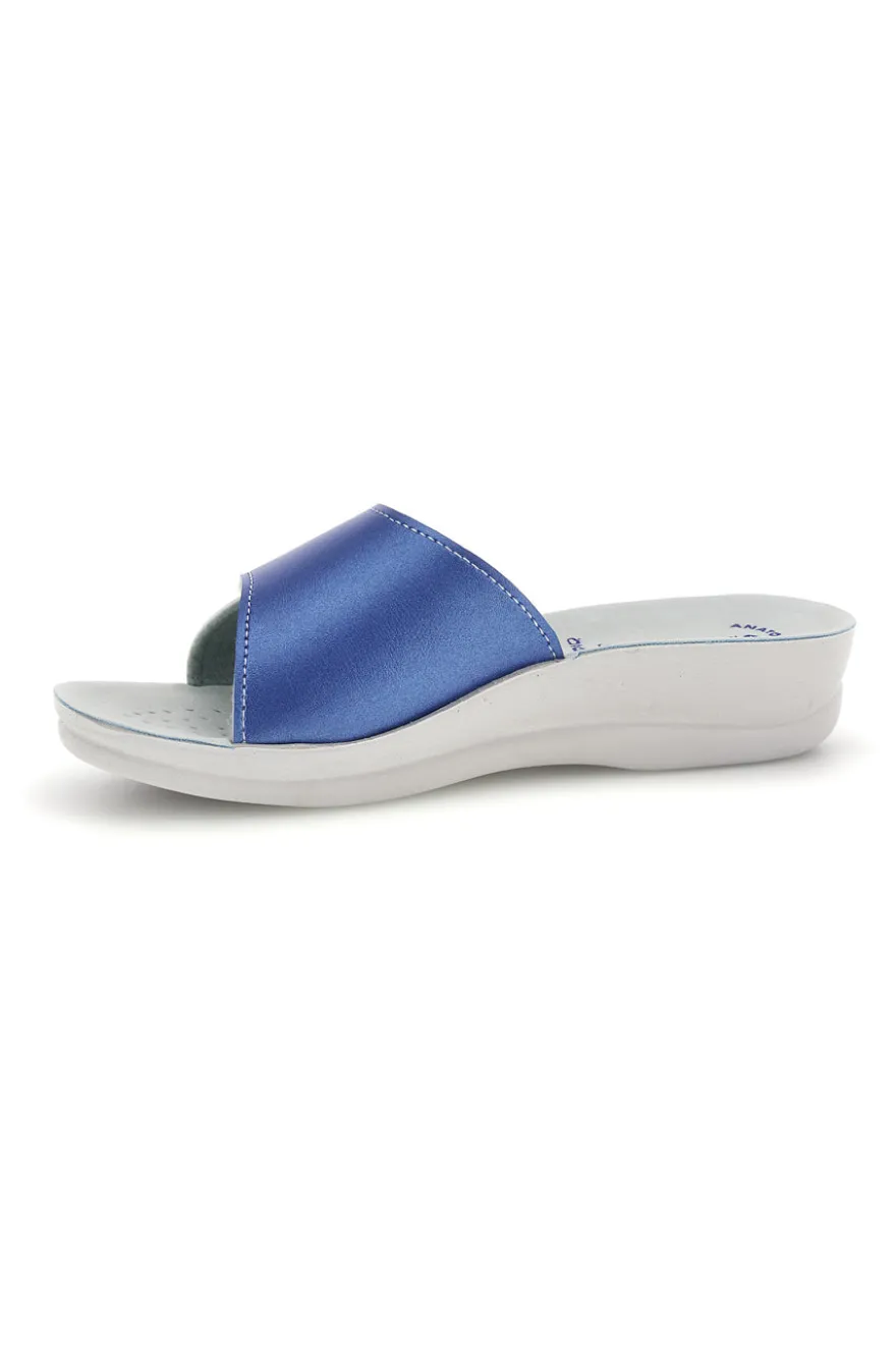 Ciabatte bianche e blu con fascia regolabile Inblu 61 VR