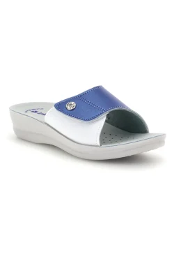 Ciabatte bianche e blu con fascia regolabile Inblu 61 VR