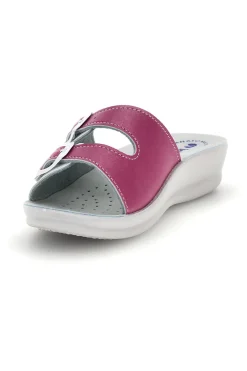 Ciabatte bianche e fucsia con doppia fibbia Inblu 62 VR