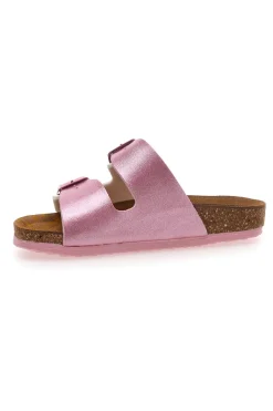 Ciabatte bianche e rosa con doppia fibbia PITTARELLO BIO 257A206SR