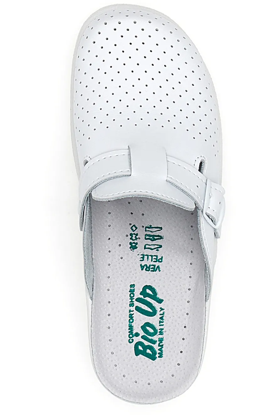Ciabatte Bianche in Vera Pelle Bio Up 629