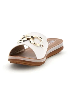 Ciabatte Bianco Morsetto Metallizzato Inblu 20 ZO
