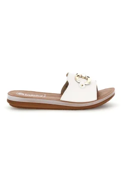 Ciabatte Bianco Morsetto Metallizzato Inblu 20 ZO