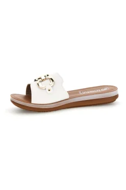 Ciabatte Bianco Morsetto Metallizzato Inblu 20 ZO