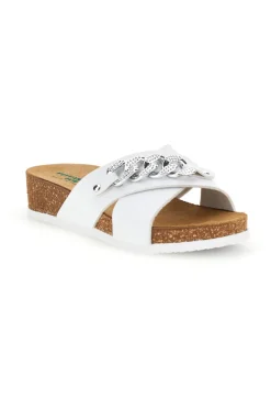 Ciabatte bianco sottopiede in vera pelle Pittarello eco 293A121SR