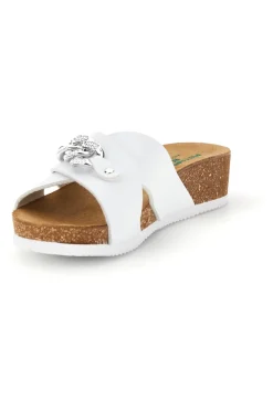 Ciabatte bianco sottopiede in vera pelle Pittarello eco 293A121SR