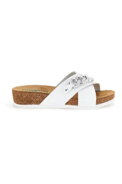 Ciabatte bianco sottopiede in vera pelle Pittarello eco 293A121SR