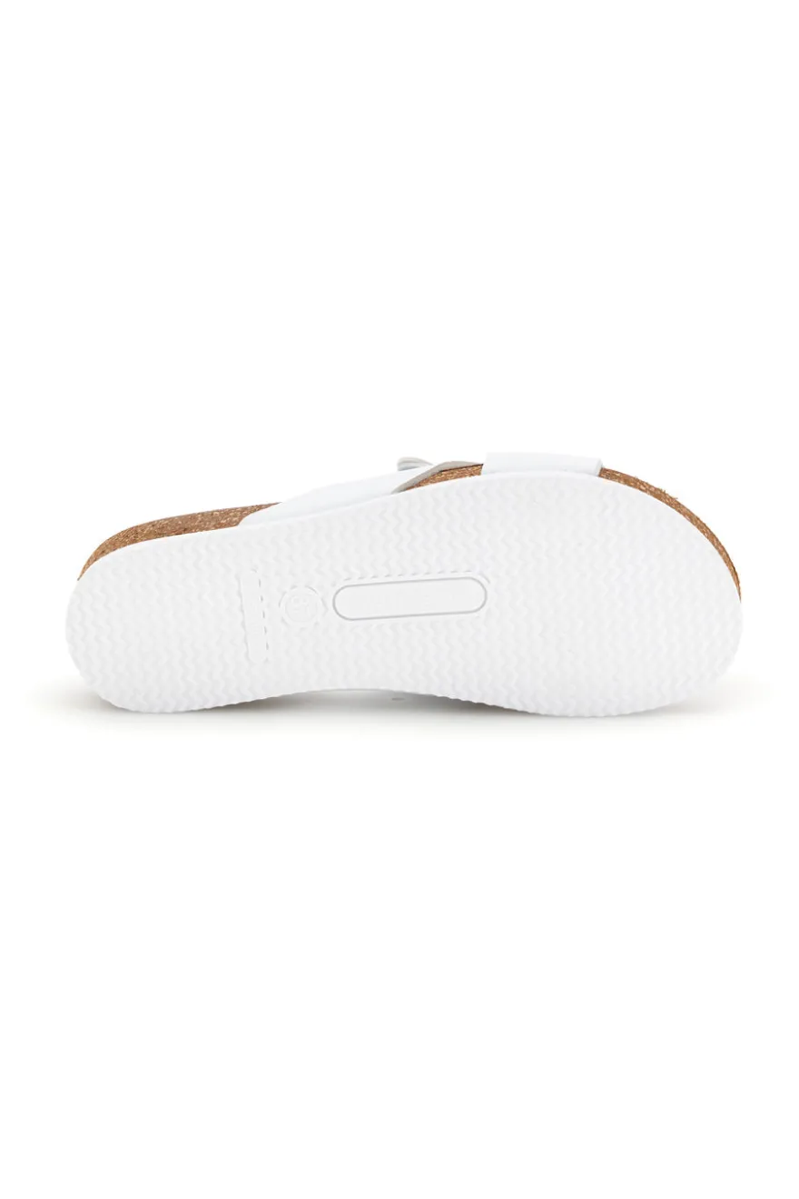Ciabatte bianco sottopiede in vera pelle Pittarello eco 293A121SR