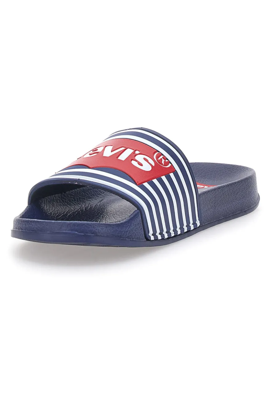 Ciabatte Blu Bandiera Americana Levi's VPOL0064S