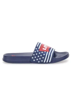 Ciabatte Blu Bandiera Americana Levi's VPOL0064S